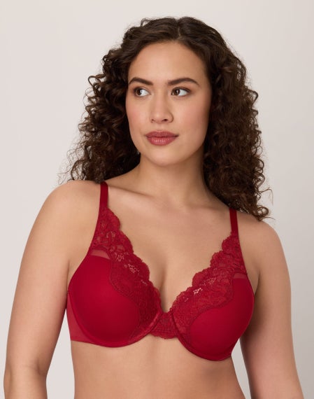 Women's Plus Size Seamless Lace Push-Up Bra – Balconette Style, Black, Breathable & Lightweight
