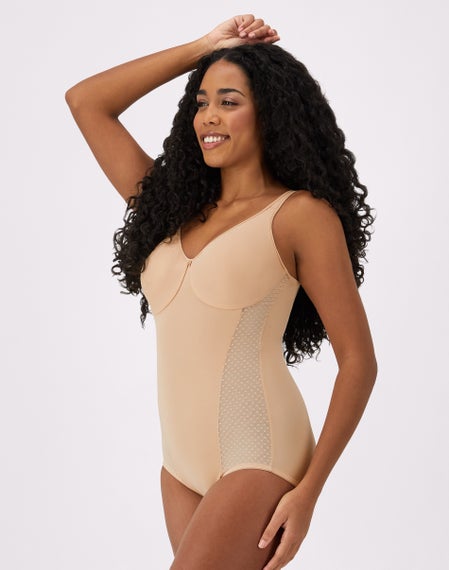 Bali DF1009 Passion for Comfort Minimizer Body Shaper 36DD Soft Taupe