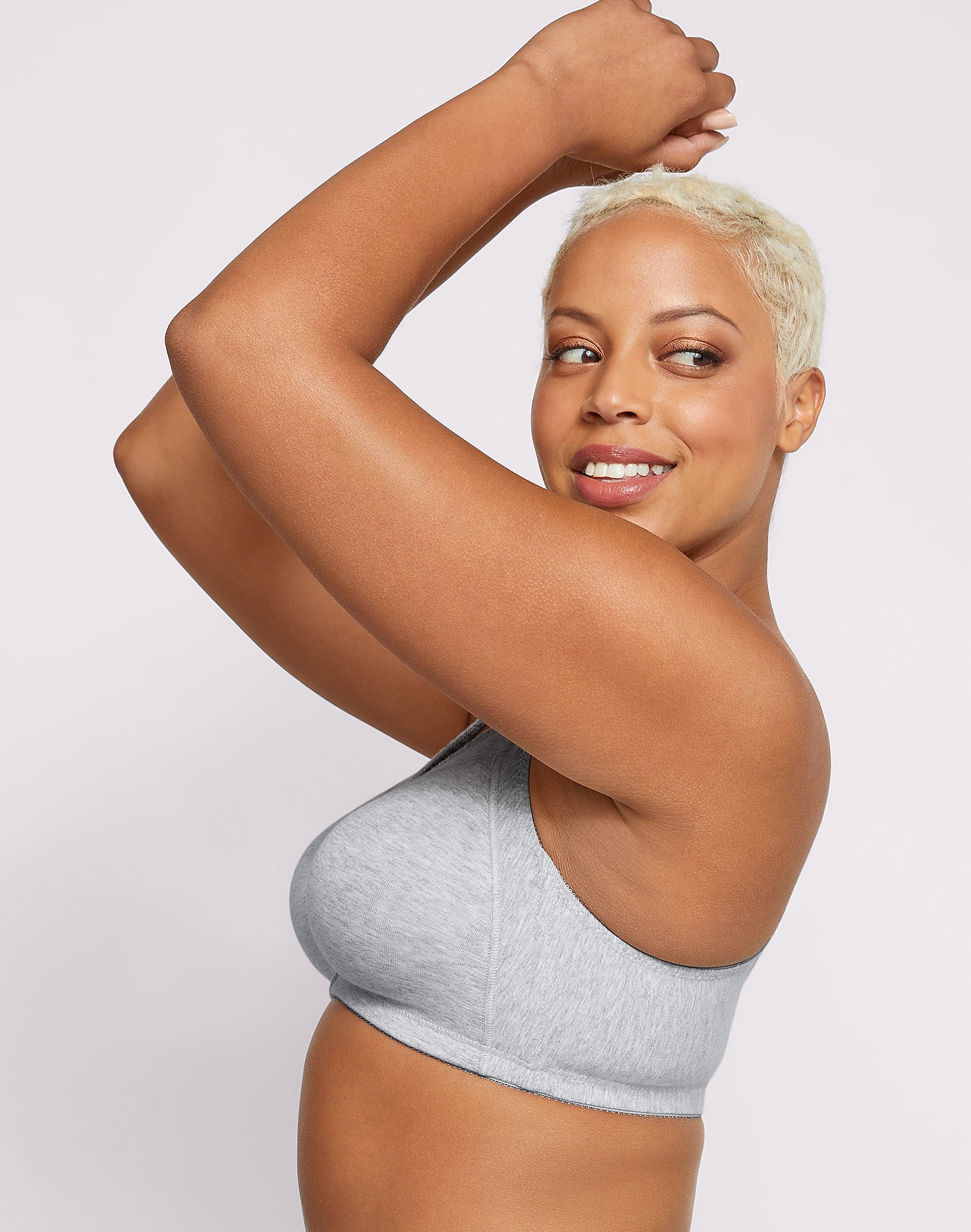 Double Support Cotton Blend Wireless Bra
